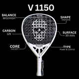 PADEL RACKET | V1150 WHITE 12K CARBON